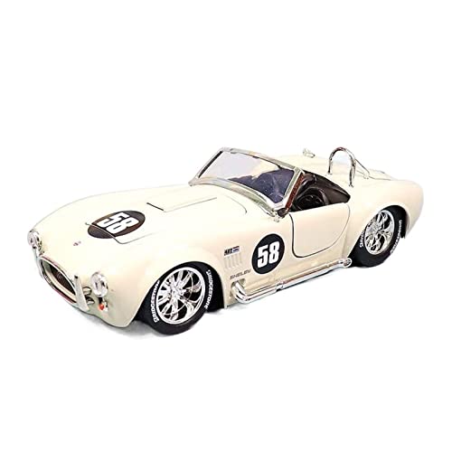 DADYA 1:24 Für Shelby Cobra 427 S/C 1965 Spielzeuglegierungsauto Druckguss Und Spielzeugauto Automodell Autospielzeug (Color : White, Size : No Box) von DADYA
