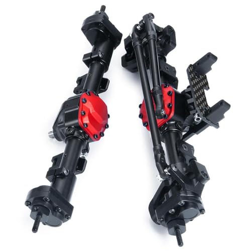DAFSXZQR 1/10 RC Crawler Aluminium vordere Hinterachse Set kompatibel mit II 90046 90047 Portalachse(Front and Rear) von DAFSXZQR