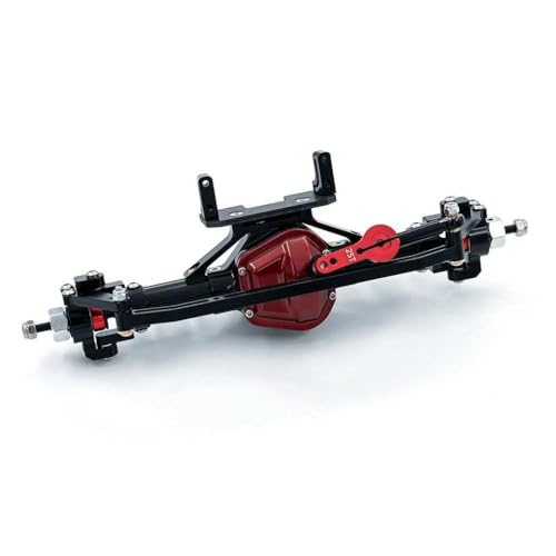 DAFSXZQR 1/10 RC Rock Crawler Car Metal Vordere Hinterachse -Upgrade Teil mit Servo -Basis -kompatibel mit gemeinsamen 1 10 -Skala -Crawler -Modellen(Black Front axle) von DAFSXZQR