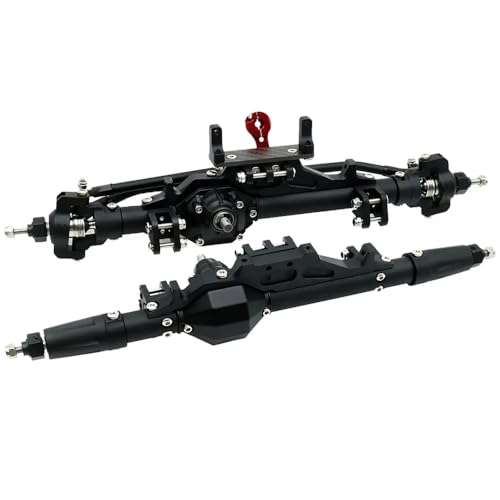 DAFSXZQR 1/10 Skala RC Crawler -Aluminium -Hinterachse mit Spurstange und Servohalterung, die mit Wraith 90018 RR10 und 1,9 UTB -Modellen kompatibel ist(BK Front Rear Axle) von DAFSXZQR