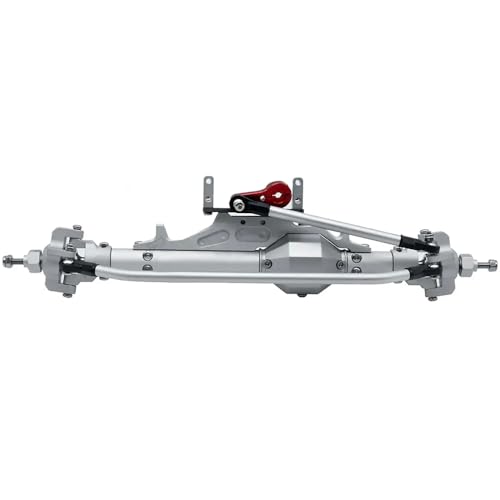 DAFSXZQR 1/10 Skala RC Crawler -Aluminium -Hinterachse mit Spurstange und Servohalterung, die mit Wraith 90018 RR10 und 1,9 UTB -Modellen kompatibel ist(Silver Front Axle) von DAFSXZQR