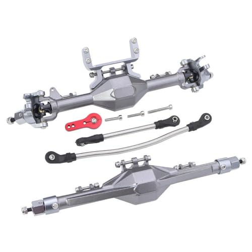 DAFSXZQR 1/10 Skala RC Crawler -Aluminium vorne hinten gerade Achse -Aktualisierungsteile mit 90046 90047 Modellen kompatibel(Titanium Set) von DAFSXZQR