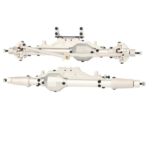 DAFSXZQR 1/10 Skala RC Crawler Rock Racer Diamond Aluminium vorne Hinterachse Set kompatibel mit Wraith 90018 RR10 Upgrade -Teile(Silver Set) von DAFSXZQR