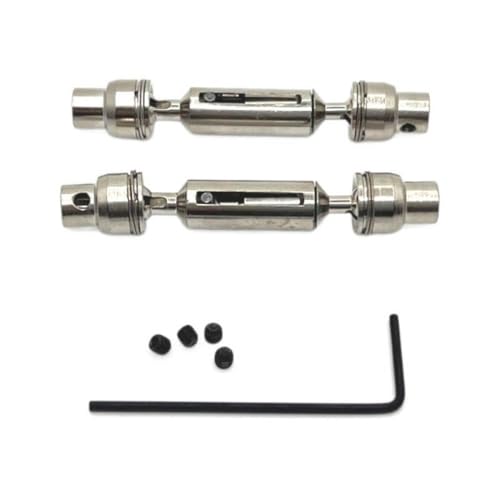 DAFSXZQR 1/16 C64 C74 1 JA11 RC -Auto -Upgrade -Teile Metall -Vorderantriebswelle kompatibel mit verschiedenen 1 16 -Skala -Fernbedienungsfahrzeugen(1199 Silver) von DAFSXZQR
