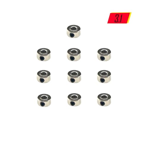 DAFSXZQR 10 -pcs -Radkragen Lockerwelle Achs Achse Stahlbuchsenfahrwerkstopper kompatibel mit RC -Flugzeugmodellen Innendurchmesser 1,6 2,1 2,6 3.1 3.6 4.1 5,1 mm(3.1x8xH4mm) von DAFSXZQR