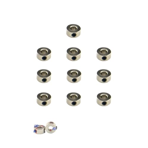 DAFSXZQR 10 -pcs -Radkragen Lockerwelle Achs Achse Stahlbuchsenfahrwerkstopper kompatibel mit RC -Flugzeugmodellen Innendurchmesser 1,6 2,1 2,6 3.1 3.6 4.1 5,1 mm(3.6x8.5xH4mm) von DAFSXZQR