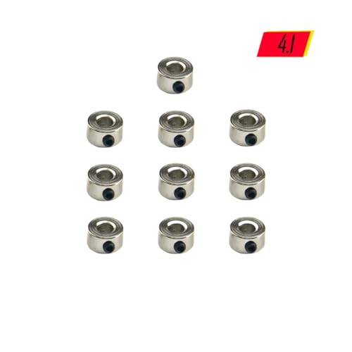 DAFSXZQR 10 -pcs -Radkragen Lockerwelle Achs Achse Stahlbuchsenfahrwerkstopper kompatibel mit RC -Flugzeugmodellen Innendurchmesser 1,6 2,1 2,6 3.1 3.6 4.1 5,1 mm(4.1x9xH5mm) von DAFSXZQR