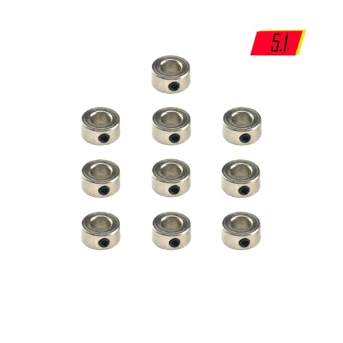 DAFSXZQR 10 -pcs -Radkragen Lockerwelle Achs Achse Stahlbuchsenfahrwerkstopper kompatibel mit RC -Flugzeugmodellen Innendurchmesser 1,6 2,1 2,6 3.1 3.6 4.1 5,1 mm(5.1x10xH5mm) von DAFSXZQR