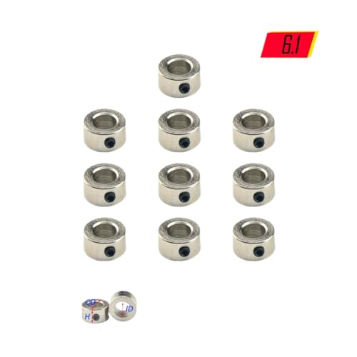 DAFSXZQR 10 -pcs -Radkragen Lockerwelle Achs Achse Stahlbuchsenfahrwerkstopper kompatibel mit RC -Flugzeugmodellen Innendurchmesser 1,6 2,1 2,6 3.1 3.6 4.1 5,1 mm(6.1x11xH5mm) von DAFSXZQR