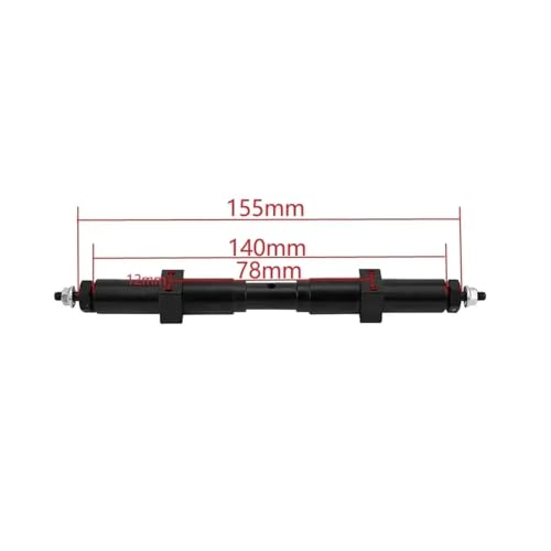 DAFSXZQR 133,5 mm 155 mm 182 mm metalltoller Hinterachse für 1/14 Skala -Anhänger und 1/10 RC -Auto -DIY -Teile -Upgrade -Zubehör, das mit verschiedenen RC -Modellen kompatibel ist(155mm) von DAFSXZQR