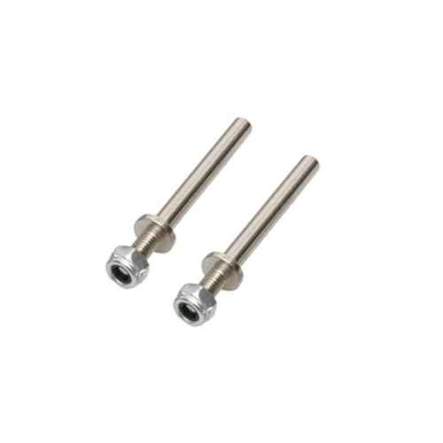 DAFSXZQR 1Pair 3/4/5/6 -mm -Stahlrad -Achs -Welle mit M4 M5 M6 M8 Gewindemuttern Fahrradanschläge kompatibel mit RC -Modellflugzeugflugteilen(D4xM4xL43) von DAFSXZQR
