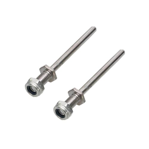 DAFSXZQR 1Pair 3/4/5/6 -mm -Stahlrad -Achs -Welle mit M4 M5 M6 M8 Gewindemuttern Fahrradanschläge kompatibel mit RC -Modellflugzeugflugteilen(D4xM6xL60) von DAFSXZQR