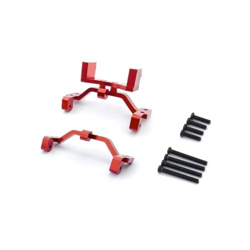 DAFSXZQR 1pcs Metalltrolley -Basis und Achse -Up -Servo -Halterung Mount kompatibel mit MN D91 MN99S C24 C14 C14K C24K RC -Autoteile Upgrade Ersatzzubehör(Red for WPL) von DAFSXZQR