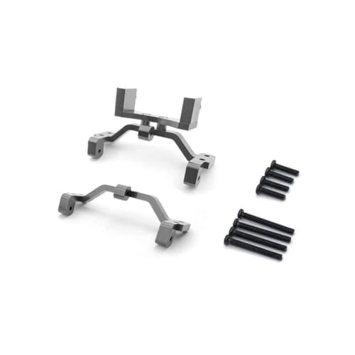 DAFSXZQR 1pcs Metalltrolley -Basis und Achse -Up -Servo -Halterung Mount kompatibel mit MN D91 MN99S C24 C14 C14K C24K RC -Autoteile Upgrade Ersatzzubehör(Titanium for MN) von DAFSXZQR