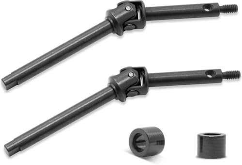 DAFSXZQR 2pcs Stahl vordere Achsantriebswelle SCX24 kompatibel mit 1 24 -Skala -RC -Crawler -Modellen wie C10 Deadbolt 4 mm verlängert und reguläre Länge Optionen(Add 4mm) von DAFSXZQR