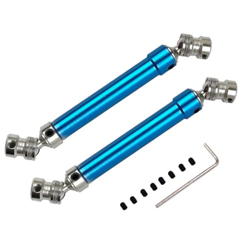 DAFSXZQR 2pcs Universalgelenkmetallantriebswelle 112-152 mm für 1 10-Skala-RC-Cars kompatibel mit AX10 TF2-Modellen(Blue) von DAFSXZQR