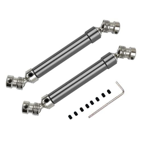 DAFSXZQR 2pcs Universalgelenkmetallantriebswelle 112-152 mm für 1 10-Skala-RC-Cars kompatibel mit AX10 TF2-Modellen(Gray) von DAFSXZQR