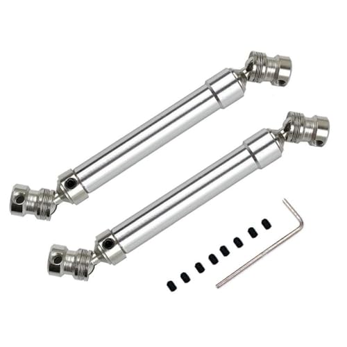 DAFSXZQR 2pcs Universalgelenkmetallantriebswelle 112-152 mm für 1 10-Skala-RC-Cars kompatibel mit AX10 TF2-Modellen(Silver) von DAFSXZQR