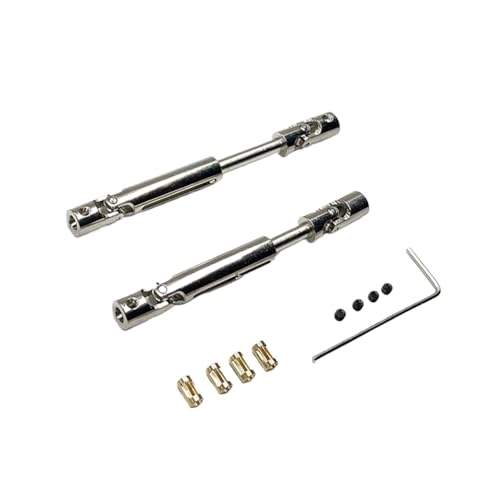 DAFSXZQR 3 mm bis 4 mm Wellenhülle Metallantriebswellen-Antriebswellen-Upgrade-Teil für 1/12 Skala-RC-Auto, die mit MN78 MN-78 MN82 LC79-Modellen kompatibel sind(White) von DAFSXZQR