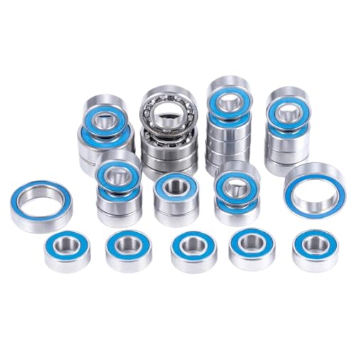 DAFSXZQR 30 pcs Stahlrad -Hub -Achsenlager -Kit kompatibel mit 1 10 -Skala -RC -Cars FITS PRO AXI03028 Upgrade -Teilezubehör von DAFSXZQR