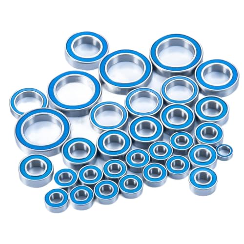 DAFSXZQR 32pcs blau versiegelte Radnaben-Achs-Lager-Lagerkit kompatibel mit 2,0 TRA86086-4 1 10 Skala RC Crawler Vehicle Vehicle-Ersatzteile von DAFSXZQR