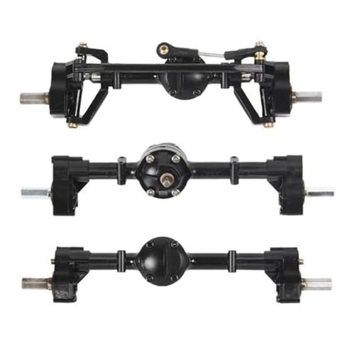 DAFSXZQR 3pcs vordere mittlere Heck -Portalachse Set kompatibel mit 1/16 Skala 6x6 6WD RC -Automodelle wie B16 B36 Upgrade -Ersatzteile von DAFSXZQR
