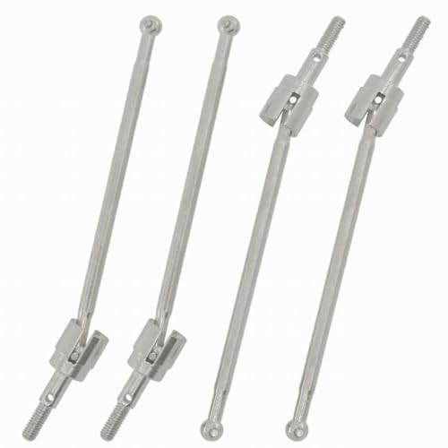 DAFSXZQR 4Set 89,5 mm Stahl Metallantriebswelle Dogbones 08029 und Stubradachse 02033 für 1/10 Skala RC -Autos, die mit Brontosaurus 94111 Modell kompatibel sind(Silver) von DAFSXZQR
