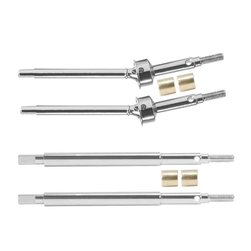 DAFSXZQR 5 mm verlängerter Stahl vorderen Hinterachsen -Antriebswellen -Upgrade -Kit kompatibel mit 1 18 -Skala -RC -Crawler -Autos(Silver) von DAFSXZQR