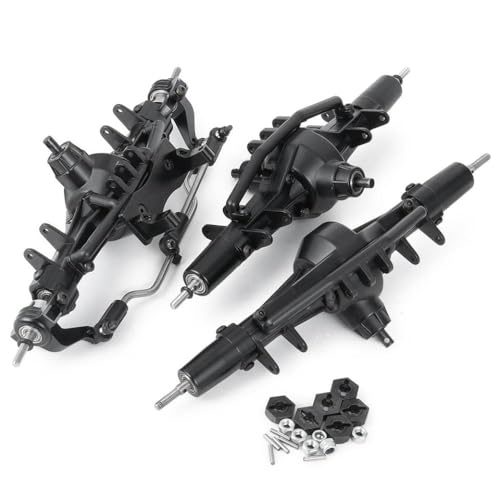 DAFSXZQR 6x6 Gerade Achse Set vordere mittlere Rückmetall -Upgrade -Teile mit 1 10 -Skala -RC -Crawler -Automodellen für AX90021 kompatibel(1Set) von DAFSXZQR