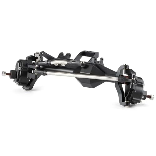 DAFSXZQR 7075 Aluminium bearbeitete Offset -Portalachse vorne nach hinten für H10 Optic RC Rock Crawler kompatibel mit BTA -Servohalterung und Betrüger Rigs kompatibel(Black Front Axle) von DAFSXZQR