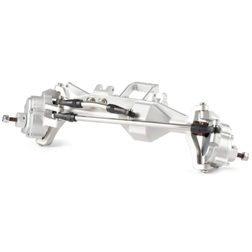 DAFSXZQR 7075 Aluminium bearbeitete Offset -Portalachse vorne nach hinten für H10 Optic RC Rock Crawler kompatibel mit BTA -Servohalterung und Betrüger Rigs kompatibel(Silver Front Axle) von DAFSXZQR