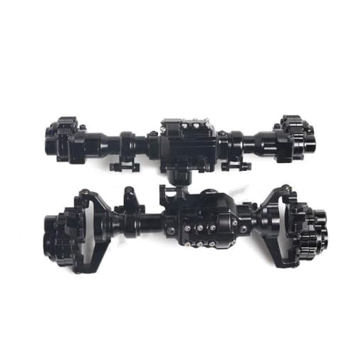 DAFSXZQR Aluminium -Portalachse Gehäuse vorne und hinten für 1 10 -Skala RC Crawler Upgrade -Teile mit verschiedenen RC -Crawler -Modellen kompatibel(Black) von DAFSXZQR