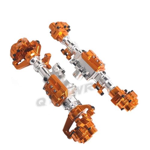 DAFSXZQR Aluminium -Portalachse Gehäuse vorne und hinten für 1 10 -Skala RC Crawler Upgrade -Teile mit verschiedenen RC -Crawler -Modellen kompatibel(Gold) von DAFSXZQR