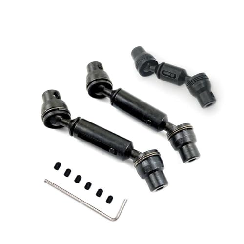 DAFSXZQR C14 C24 D12 B14 B24 B16 B36 MN98 MN99S Metallantriebswelle Antriebswelle kompatibel mit 4x4 6x6 4WD 6WD RC -Autofahrzeug -Teile Ersatzzubehör(6x6 Black) von DAFSXZQR