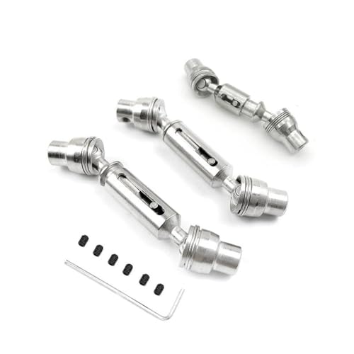 DAFSXZQR C14 C24 D12 B14 B24 B16 B36 MN98 MN99S Metallantriebswelle Antriebswelle kompatibel mit 4x4 6x6 4WD 6WD RC -Autofahrzeug -Teile Ersatzzubehör(6x6 Silver) von DAFSXZQR