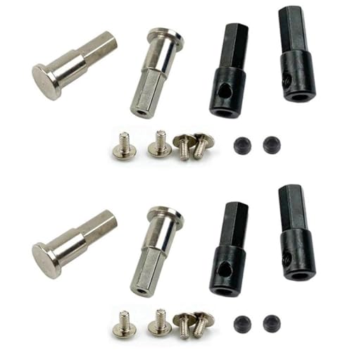 DAFSXZQR D12 1 10 RC -Auto -Upgrade -Teile 2X Metall 5mm Vorderrad -Hub -Hex -Adapter -Kombinierer und Hinterachse -Wellenadapter, die mit 1 10 -Skala -RC -Autos kompatibel ist von DAFSXZQR