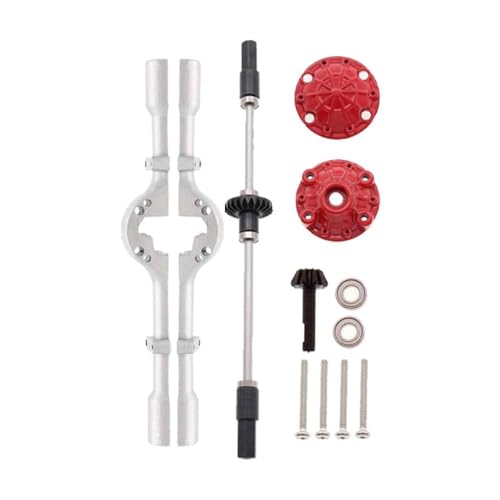 DAFSXZQR DIY-Hinterachsengehäuse mit Antriebswelle, die mit D12 C14 C24 C24-1 B14 B24 B36 für Upgrade und Modifikation kompatibel ist(Rear Axle Silver) von DAFSXZQR