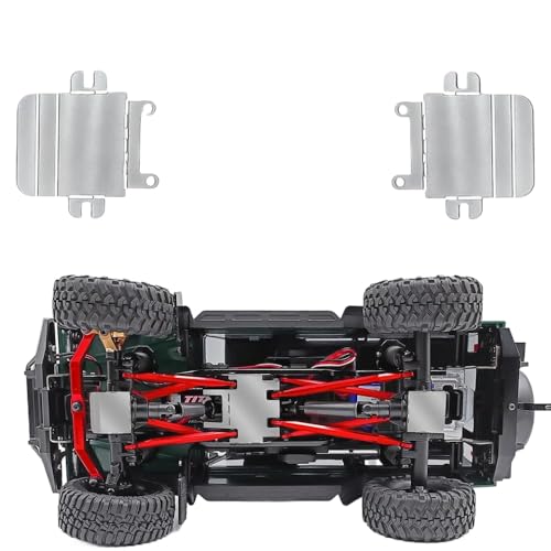 DAFSXZQR Edelstahl -Skid -Platten -Achsen -Protektor -Chassis -Rüstungs -Upgrade -Teil für 1 18 -Skala -RC -Crawler -Crawler -Kompatibel mit Modellen im -Stil von DAFSXZQR