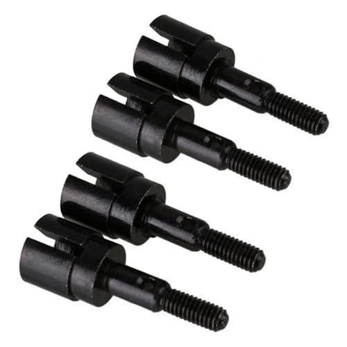 DAFSXZQR Edelstahlrad -Radnaben -Achse 02033 1/10 für RC -Hobby -Autos kompatible Teile 4 Teile(Black) von DAFSXZQR