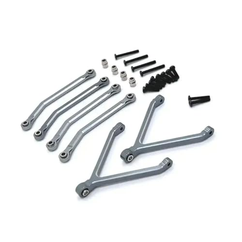 DAFSXZQR FMS 1 24 Skalen RC -Auto -Metall -Upgrade -Teile bearbeitete Chassis -Achse Festverknüpfung kompatibel mit 1 24 -Skala -RC -Fahrzeugen(Light Grey) von DAFSXZQR