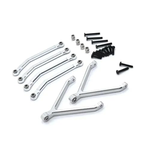 DAFSXZQR FMS 1 24 Skalen RC -Auto -Metall -Upgrade -Teile bearbeitete Chassis -Achse Festverknüpfung kompatibel mit 1 24 -Skala -RC -Fahrzeugen(Silver) von DAFSXZQR