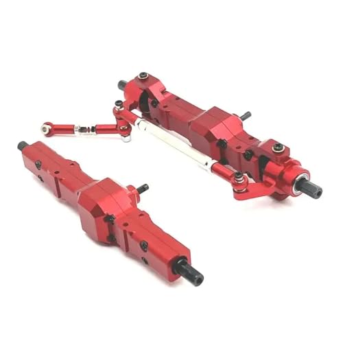DAFSXZQR Fernbedienungsauto -Metall -Metall -Vorder- und Hinterachse C14 C24 B14 B24 B16 B36 D12 kompatibel mit verschiedenen RC -Automodellen(Red CNC axle) von DAFSXZQR