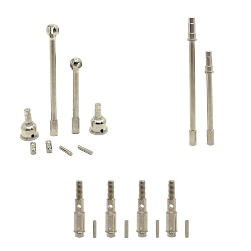 DAFSXZQR Hyper GO H12Y H12Y+ H12P RC -Auto -Upgrade -Teile Metall vorne hinten hinter Achsantriebswelle Ausgangswelle kompatibel mit 112 Skala -Off -Straßenfahrzeugen(1 Set) von DAFSXZQR