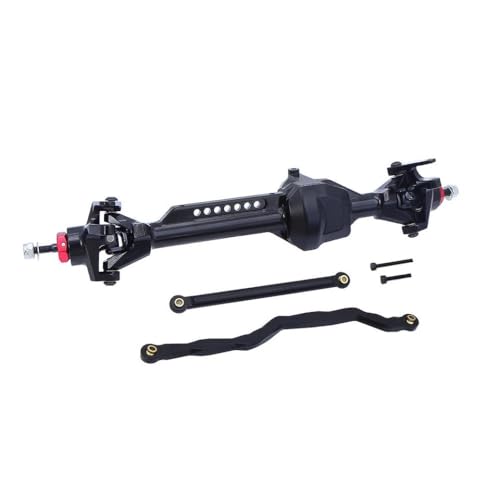 DAFSXZQR Kompatible -Aluminium vorne hinten gerade Achse für 1 10 -Skala RC Crawler SCX10PRO -Upgrade Teile komplette Achsbaugruppe(Front Axle Black) von DAFSXZQR