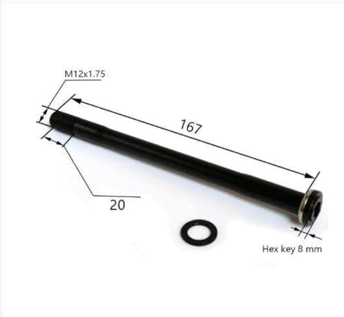 DAFSXZQR Kompatible durch Achse Maxle 12x100 12x135 12x142 12x148 für MTB -Fahrradspieße TP 175 mm Heck L167 L174 L182 vorne L122(12x135 L167 Socket) von DAFSXZQR