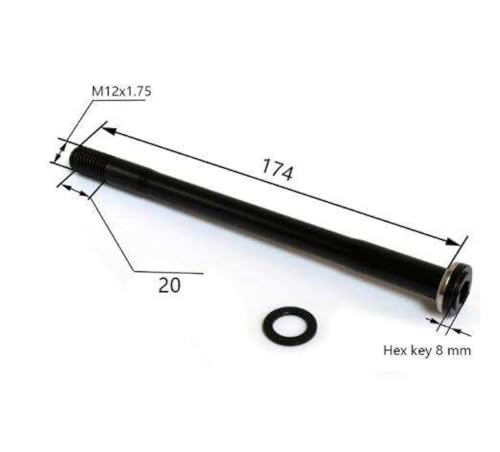 DAFSXZQR Kompatible durch Achse Maxle 12x100 12x135 12x142 12x148 für MTB -Fahrradspieße TP 175 mm Heck L167 L174 L182 vorne L122(12x142 L174 Socket) von DAFSXZQR