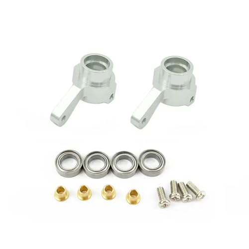 DAFSXZQR Lenkbecher Turn Cup vorne Achsbrücke kompatibel mit C14 C24 C34 C44 B14 B16 B24 B36 MN D91 MN99S RC -Autoteile Ersatz(Silver) von DAFSXZQR