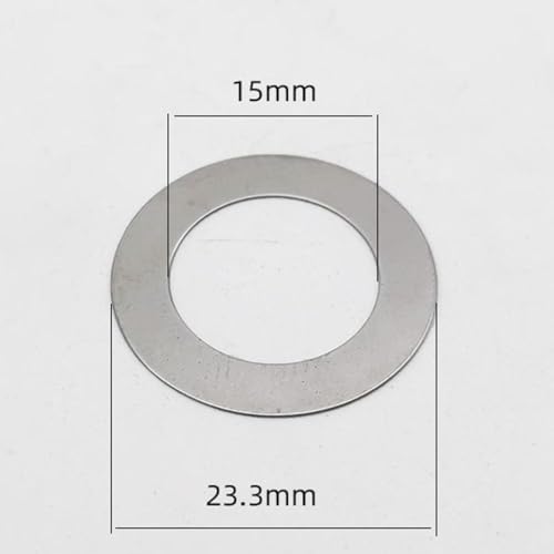DAFSXZQR M15 Fahrrad durch die Achse Waschmaschine Set flach und konische Unterlegscheiben x3 7,5 mm M15x0.2 5 mm Hubs, die mit Röhrchenwellenspieße kompatibel sind(M15x0.2mm) von DAFSXZQR