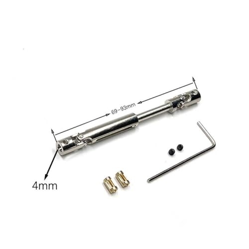 DAFSXZQR MN78 MN82 Metall vordere Hinterachse 3 mm 4 mm Wellenhülse Getriebe 1 12 Skala RC -Autoteile kompatibel mit verschiedenen Modellen(Silve CVD 1PCS) von DAFSXZQR