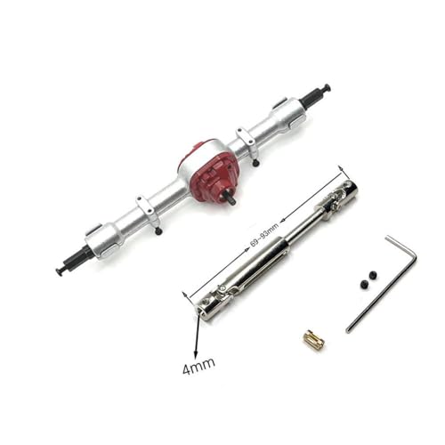 DAFSXZQR MN78 MN82 Metall vordere Hinterachse 3 mm 4 mm Wellenhülse Getriebe 1 12 Skala RC -Autoteile kompatibel mit verschiedenen Modellen(Silve Rear and CVD) von DAFSXZQR